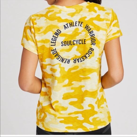 SOULCYCLE Yellow Camo Short Sleeve Graphic Tee - Picture 3 of 7